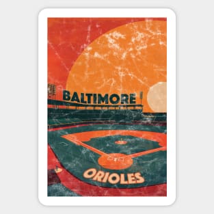 Midcentury Baltimore Orioles Stadium Sticker